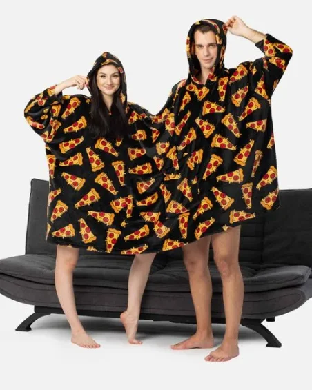 Raddoppiare felpe oversize senza cappuccio