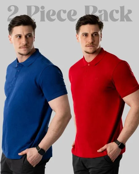 Manica corta polo da uomo Confezione da 2