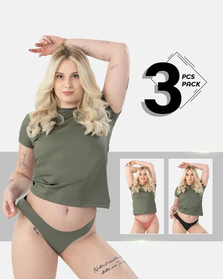 Slip brasiliano in nylon ed elastan – Confezione da 3