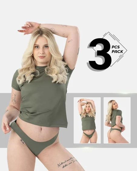Slip brasiliano in nylon ed elastan – Confezione da 3