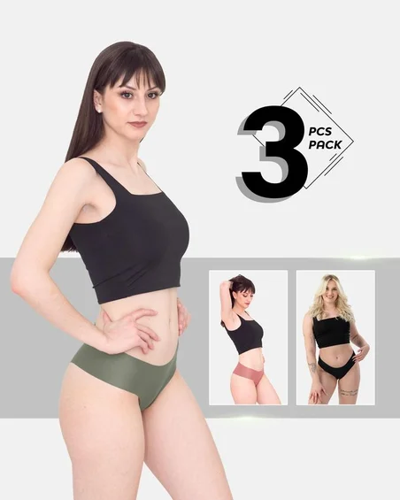 Slip hipster da donna in nylon ed elastan - Confezione da 3