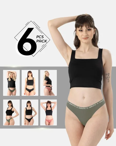 Slip hipster e brasiliani in nylon ed elastan – Confezione da 6