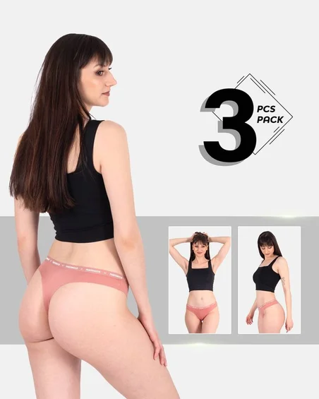 Slip brasiliano in nylon ed elastan – Confezione da 3