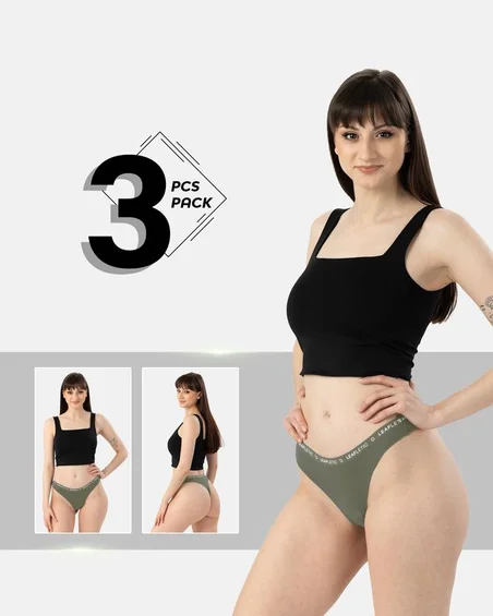Slip brasiliano in nylon ed elastan – Confezione da 3