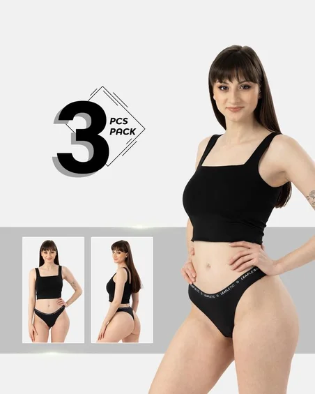 Slip brasiliano in nylon ed elastan – Confezione da 3