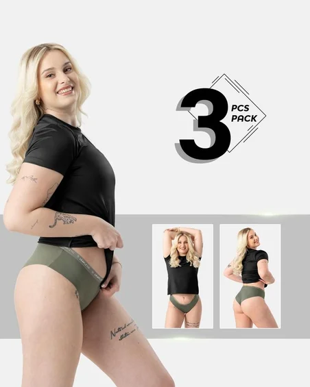 Slip hipster da donna in nylon ed elastan - Confezione da 3