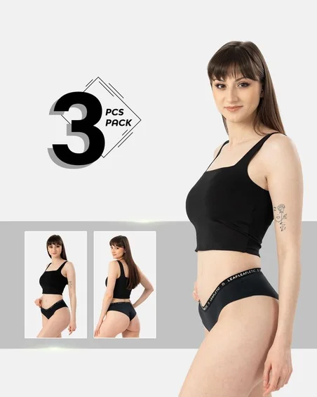 Slip hipster da donna in nylon ed elastan - Confezione da 3