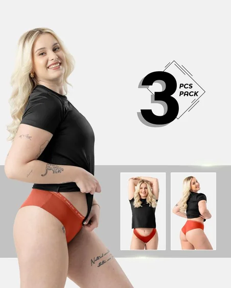 Slip hipster da donna in cotone ed elastan - confezione da 3
