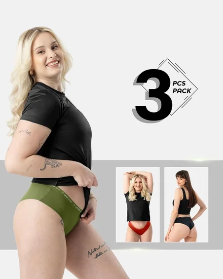 Slip hipster da donna in cotone ed elastan - confezione da 3