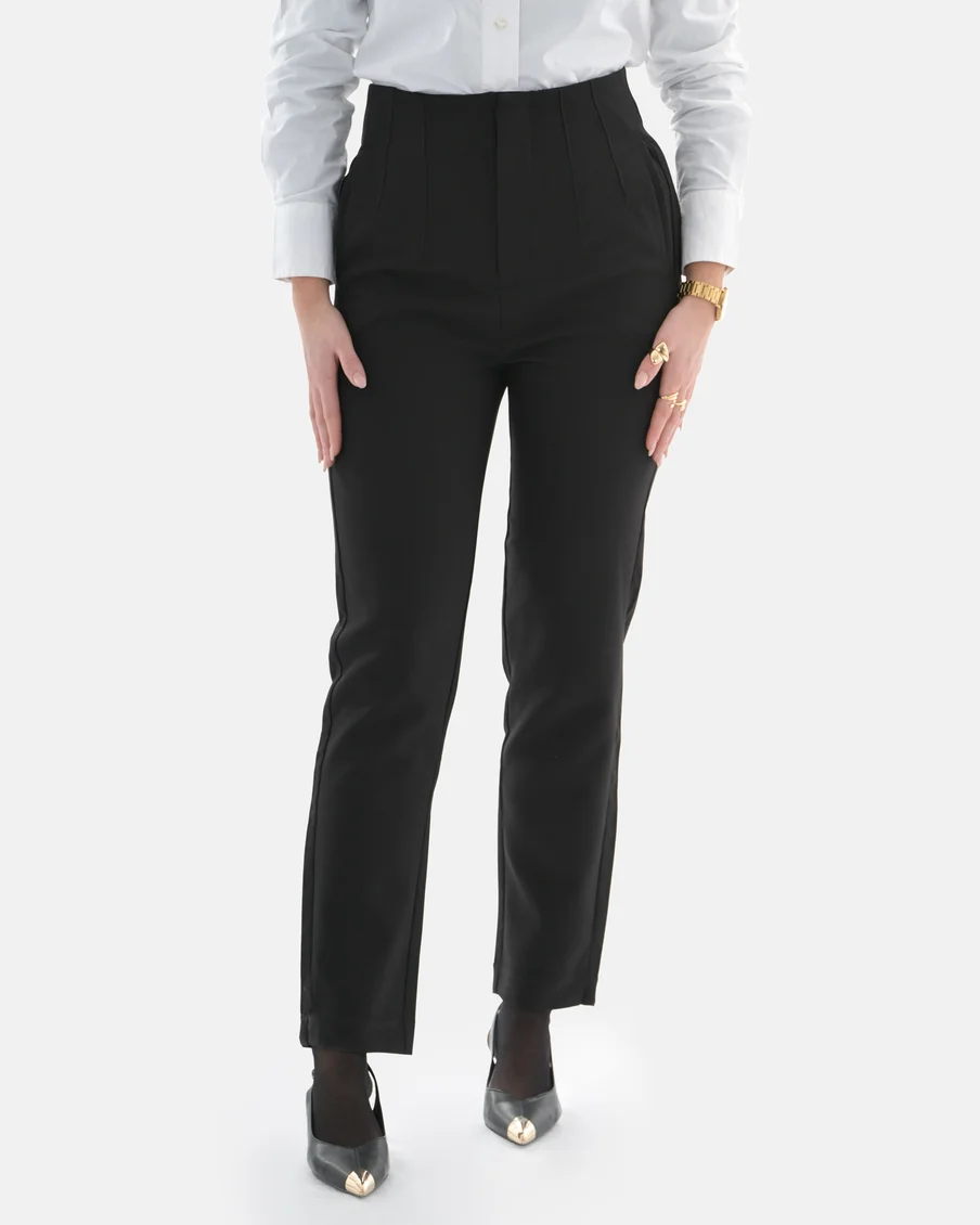 Image 2 of - ladieshighwaisttrouserwhite2jpg