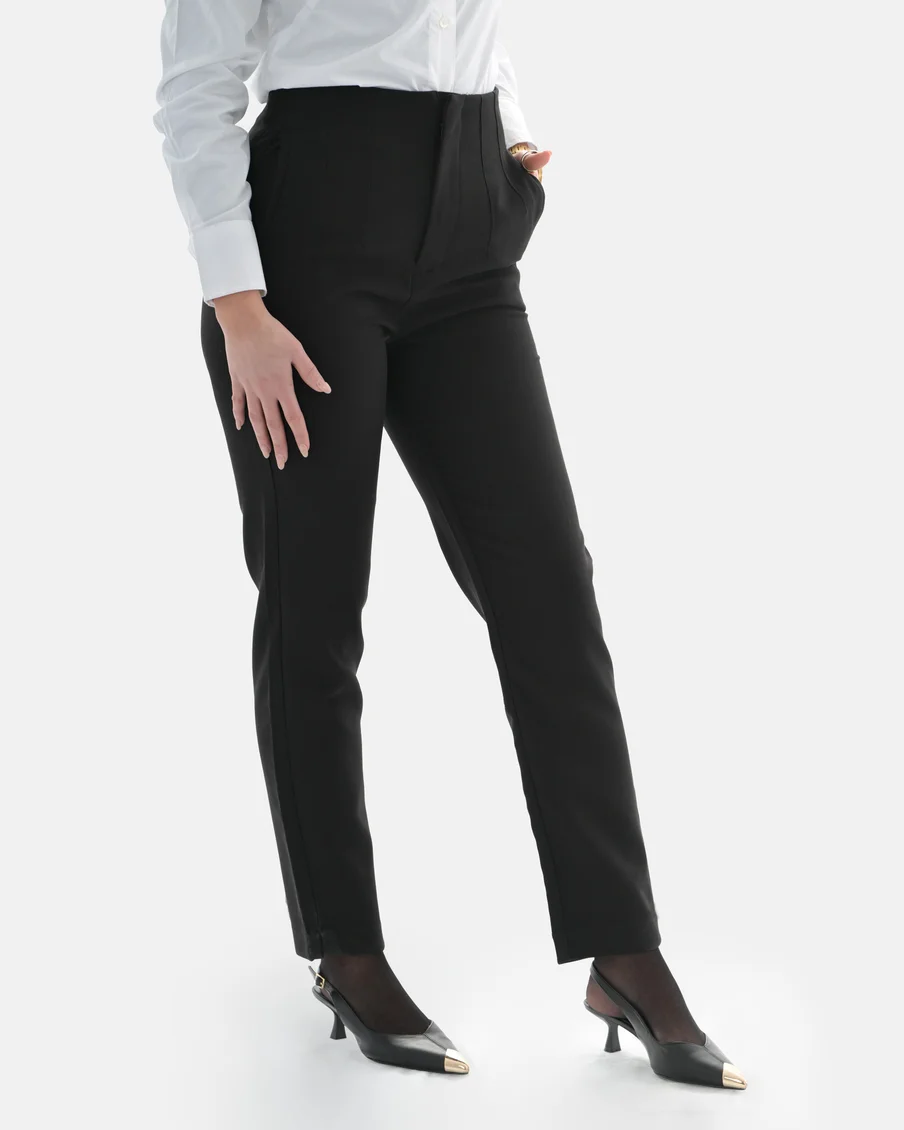 Image 3 of - ladieshighwaisttrouserwhite3jpg