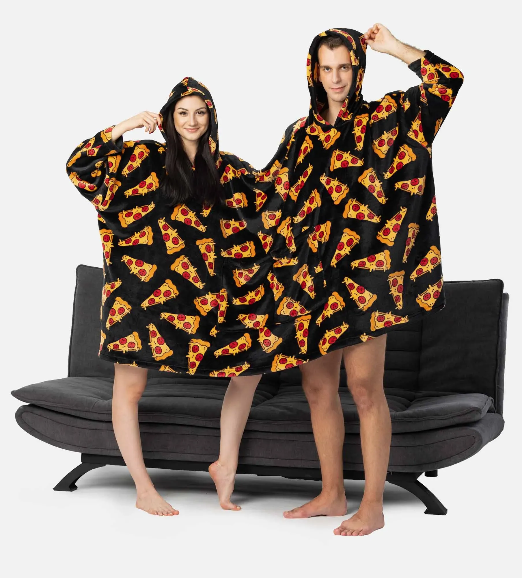 Raddoppiare felpe oversize senza cappuccio