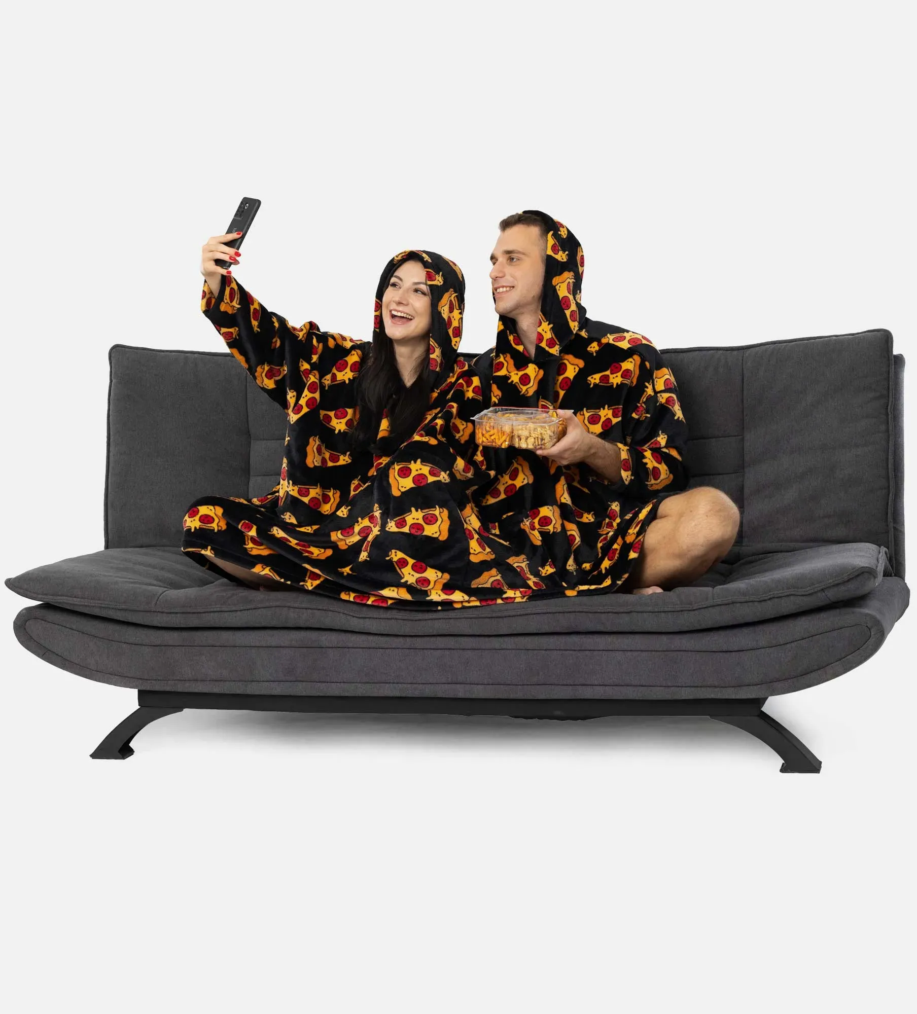 Raddoppiare felpe oversize senza cappuccio