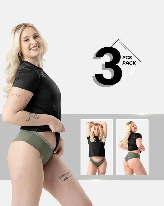 Slip hipster da donna in nylon ed elastan - Confezione da 3