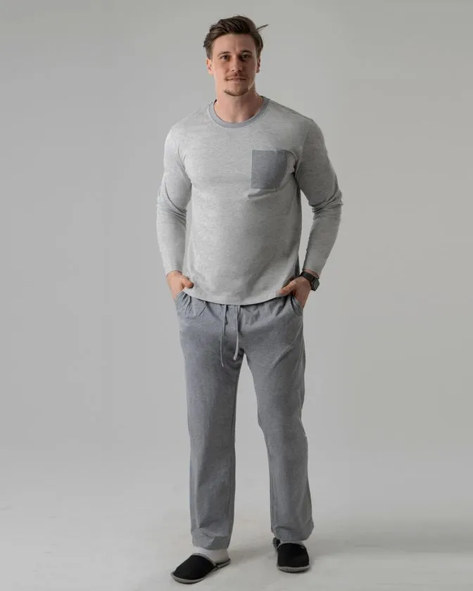 Set pigiama lungo da uomo